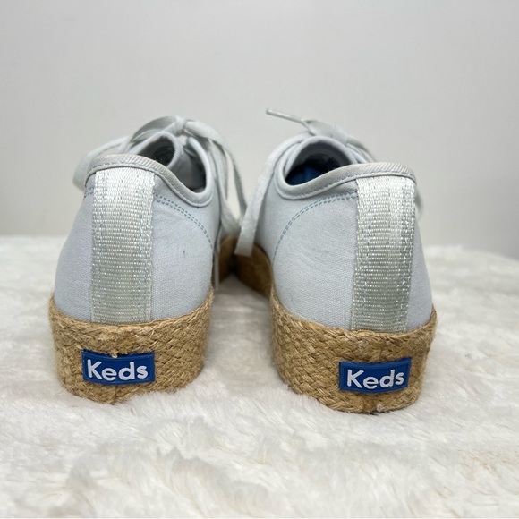 Keds Sneakers Women’s Size 9 Light Blue Triple Kick Canvas Jute Style WF62636 - Picture 7 of 15